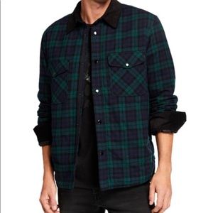 Rag & Bone Men's Plaid Padded Snap-Front Jacket L